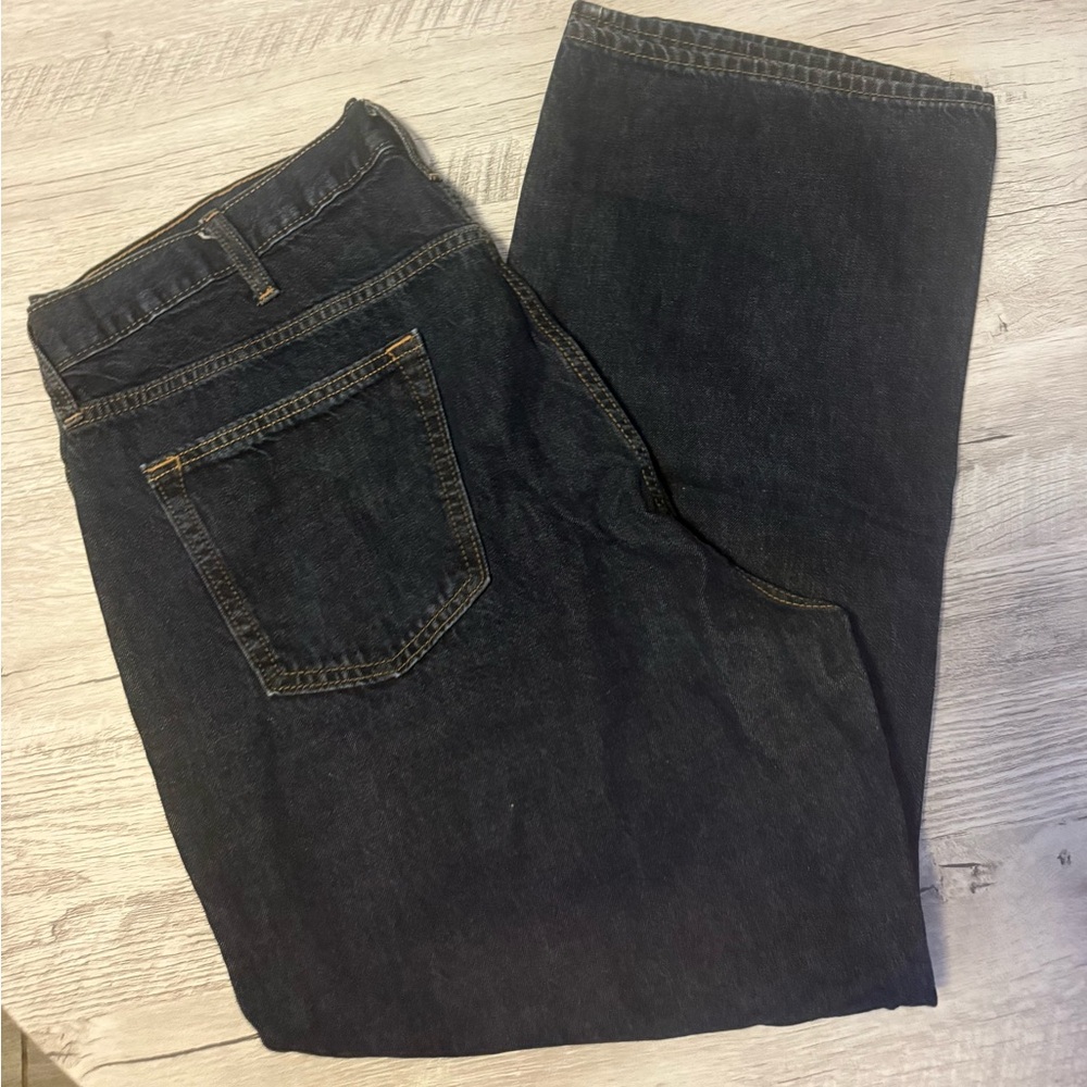Men’s Old Navy Relaxed Fit Dark Denim Jeans 40X30 Straight Leg